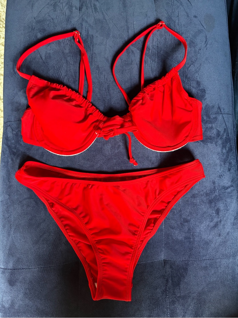 NEW Bright Red Two-Piece Bikini Set